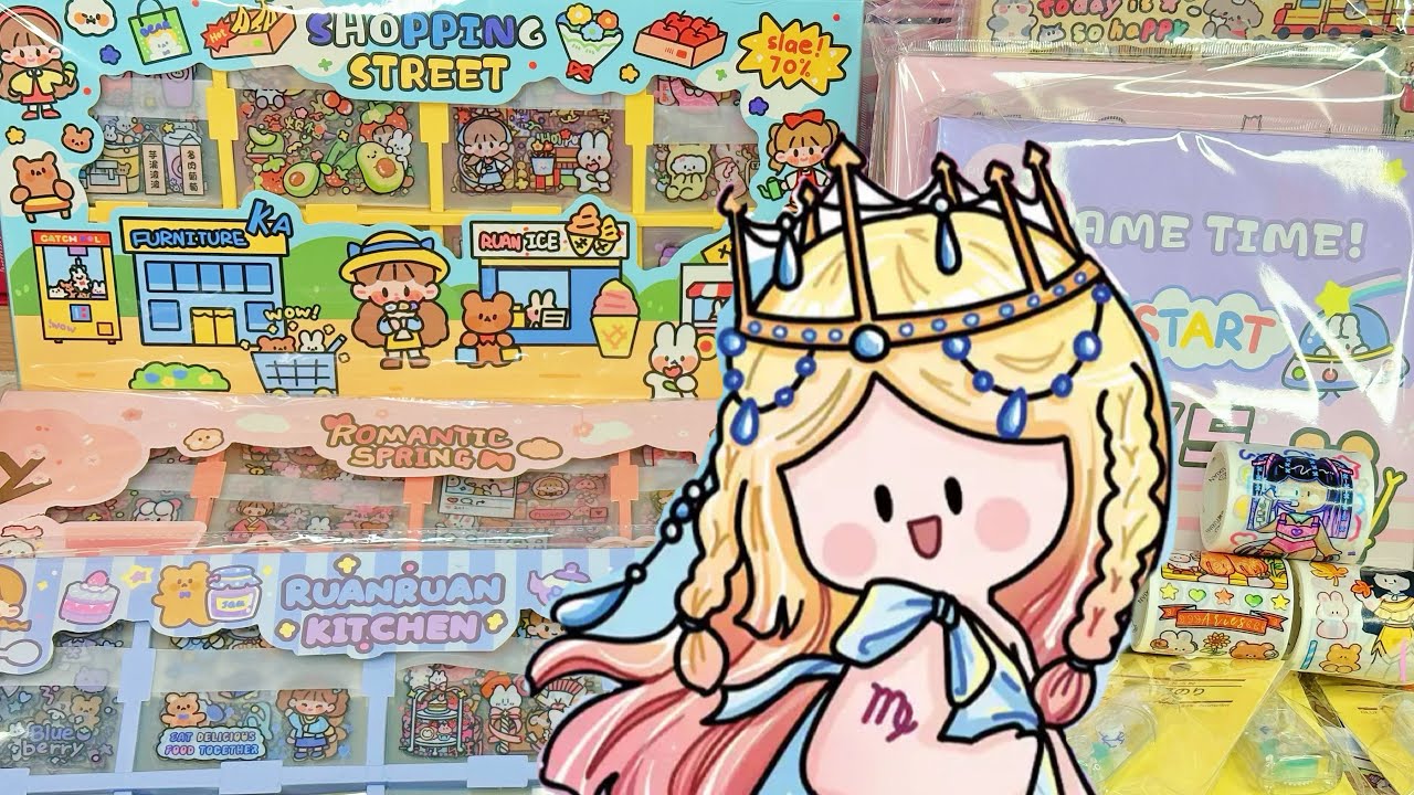 Unboxing cute kawaii sticker🎁stickers journaling 🌈Immersive ASMR bullet journal | Ep.10