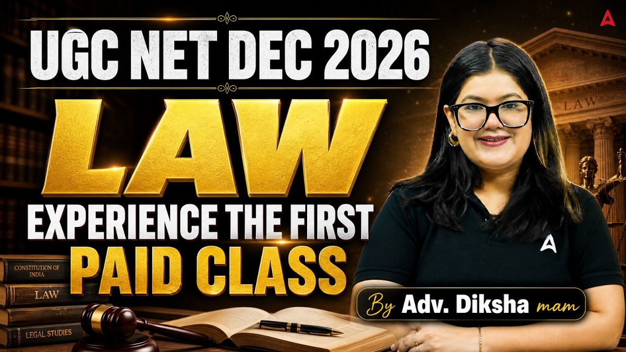 UGC NET Law | UGC NET Law Preparation | UGC NET Law Free Paid Class By Adv. Diksha Mam