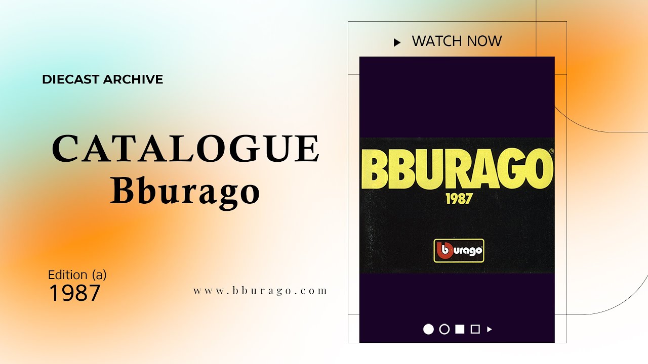 Bburago Catalogue (1987)