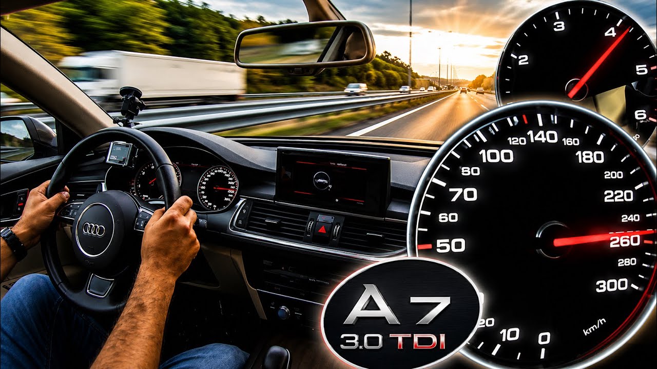 2014 AUDI A7 3.0 TDI 272hp | 0-250 Kmh | Top Speed Autobahn