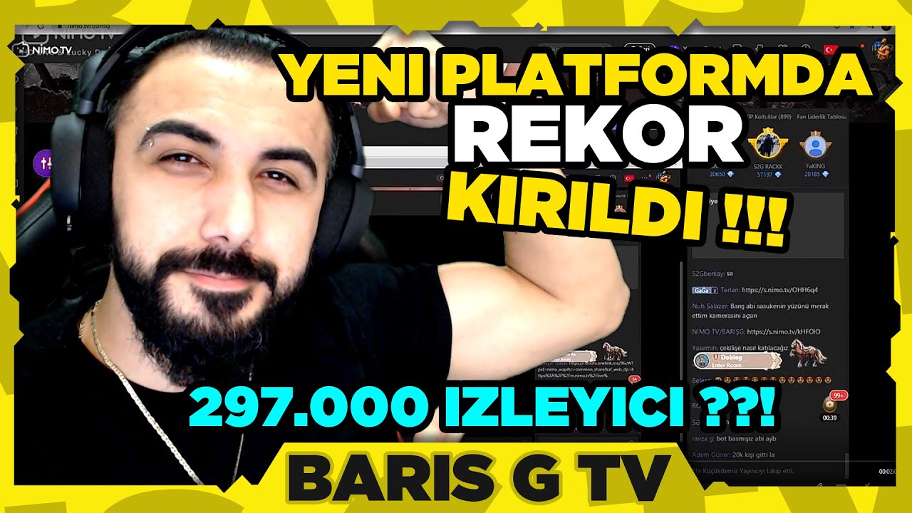 NİMO TV'DE İLK YAYINIMIZDA İZLEYİCİ REKORUNU KIRDIK !!!!