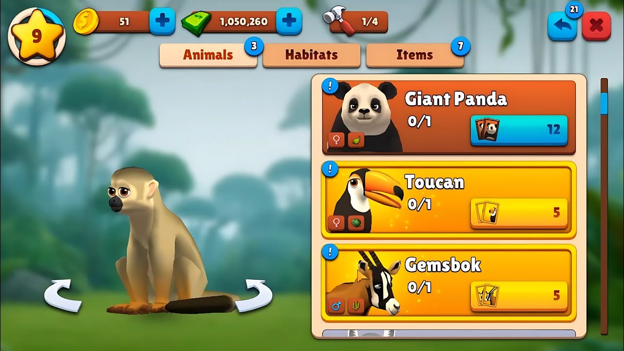 Zoo Island#4–Reached Level 9