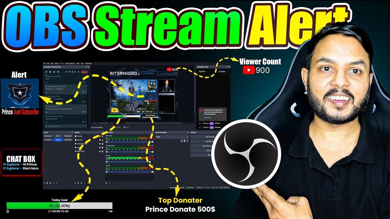 Steps to Set Up Alerts in OBS Studio Like a Pro (Subscriber, Chat, Labels, Goals, Viewer Count)