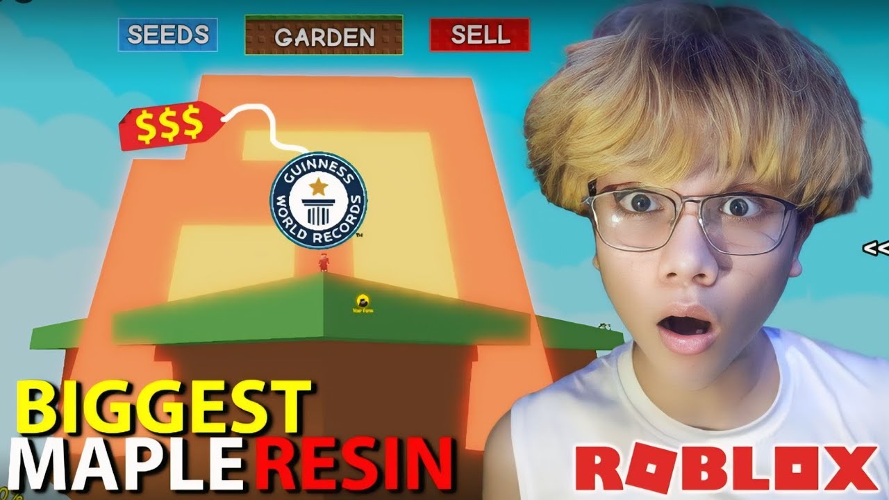 Grow A Garden - I Made THE BIGGEST MAPLE RESIN 