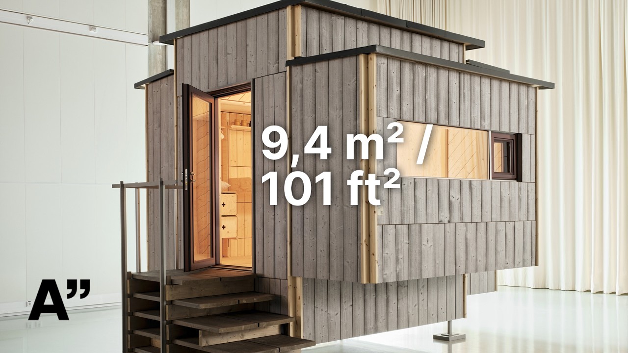 Flat-packable tiny house from wood - Kasvu house