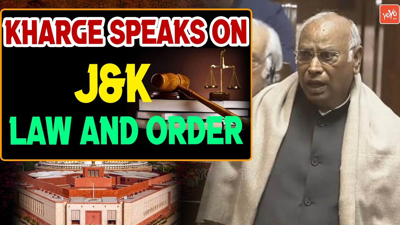 Malikharjun Kharge Raises Over Law and Order in J&K | Rajya Sabha | Parliament | Modi | YOYOTV