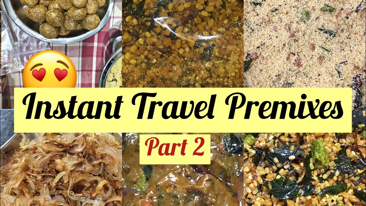 Instant Travel premixes | Upma premix| Moong dal premix | Fried Onions | Travel food  recipes