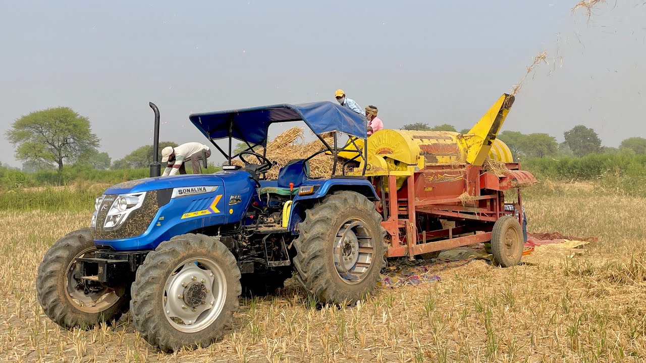 Amezing Vardhman Thresher Machine 4 Fan 750 RPM in a Short Time Tha Rice Cutting | Sonalika  Tractor