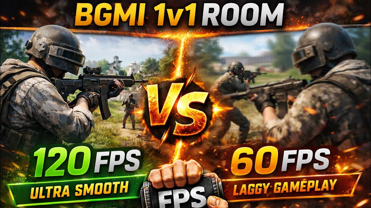 120FPS vs 60FPS in BGMI 1v1 😱 Who Wins?