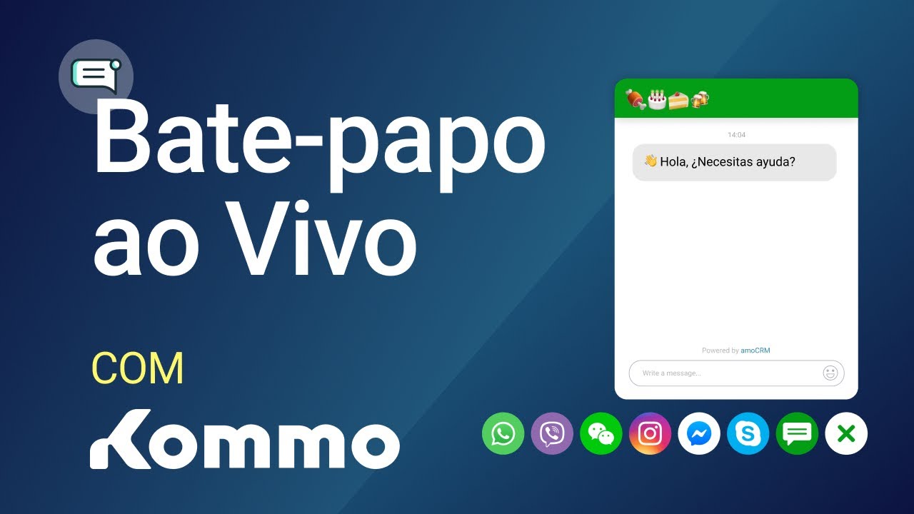 Bate-papo ao Vivo | Botão de Engajamento | Kommo