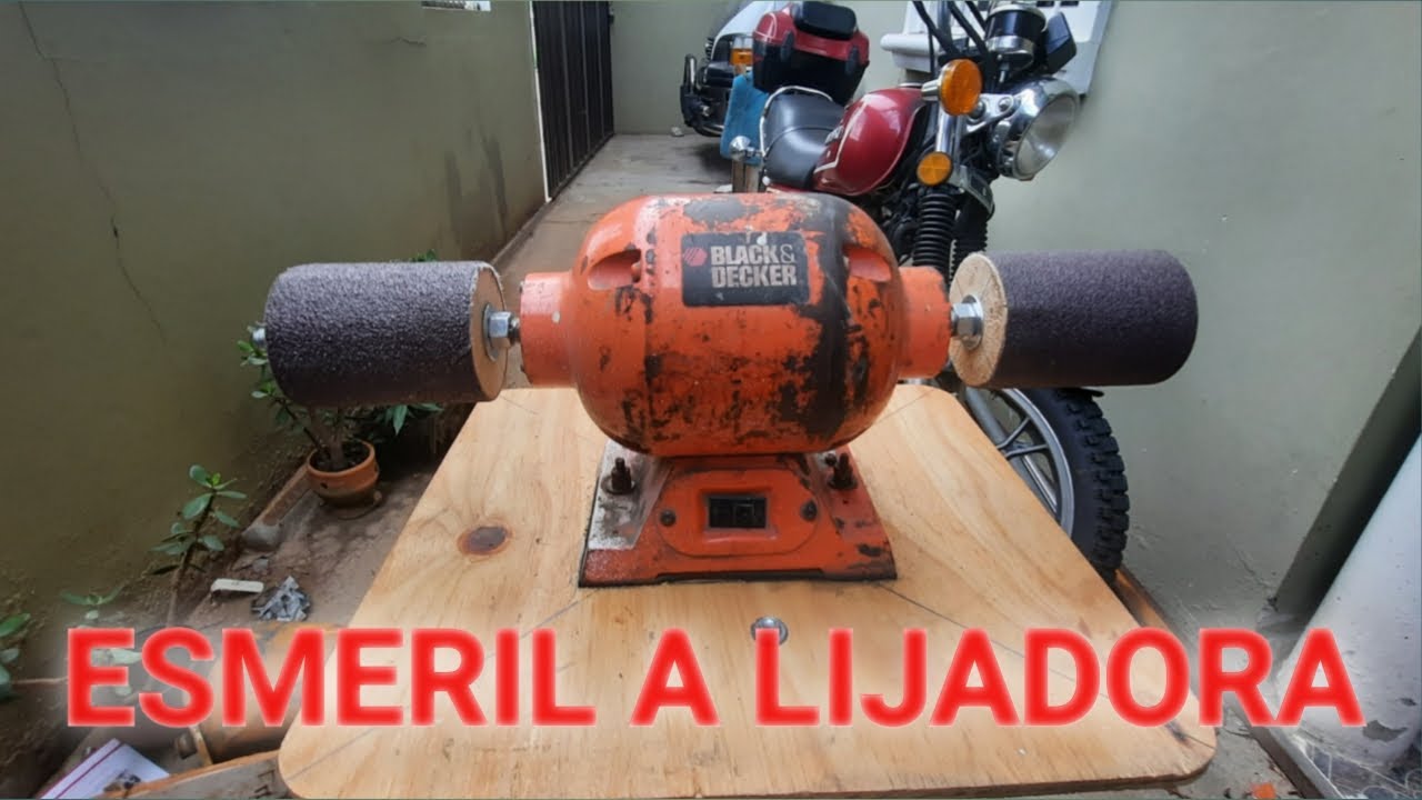 COMO  CONVERTIR UN ESMERIL EN LIJADORA DOBLE