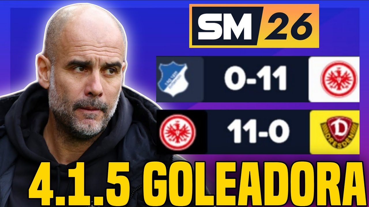 SM26 - Tática 4.1.5 GOLEADORA com + de 400 GOLS Na Temporada⚽️🏆