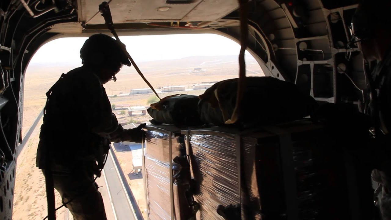 Low altitude CH-47 cargo drop