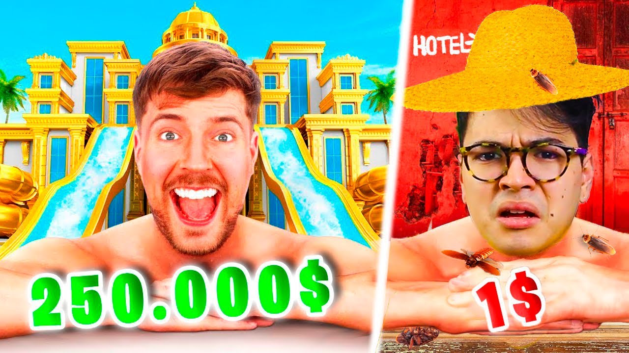 Viagem de $1 VS Viagem de $250,000! | Reagindo a MrBeast