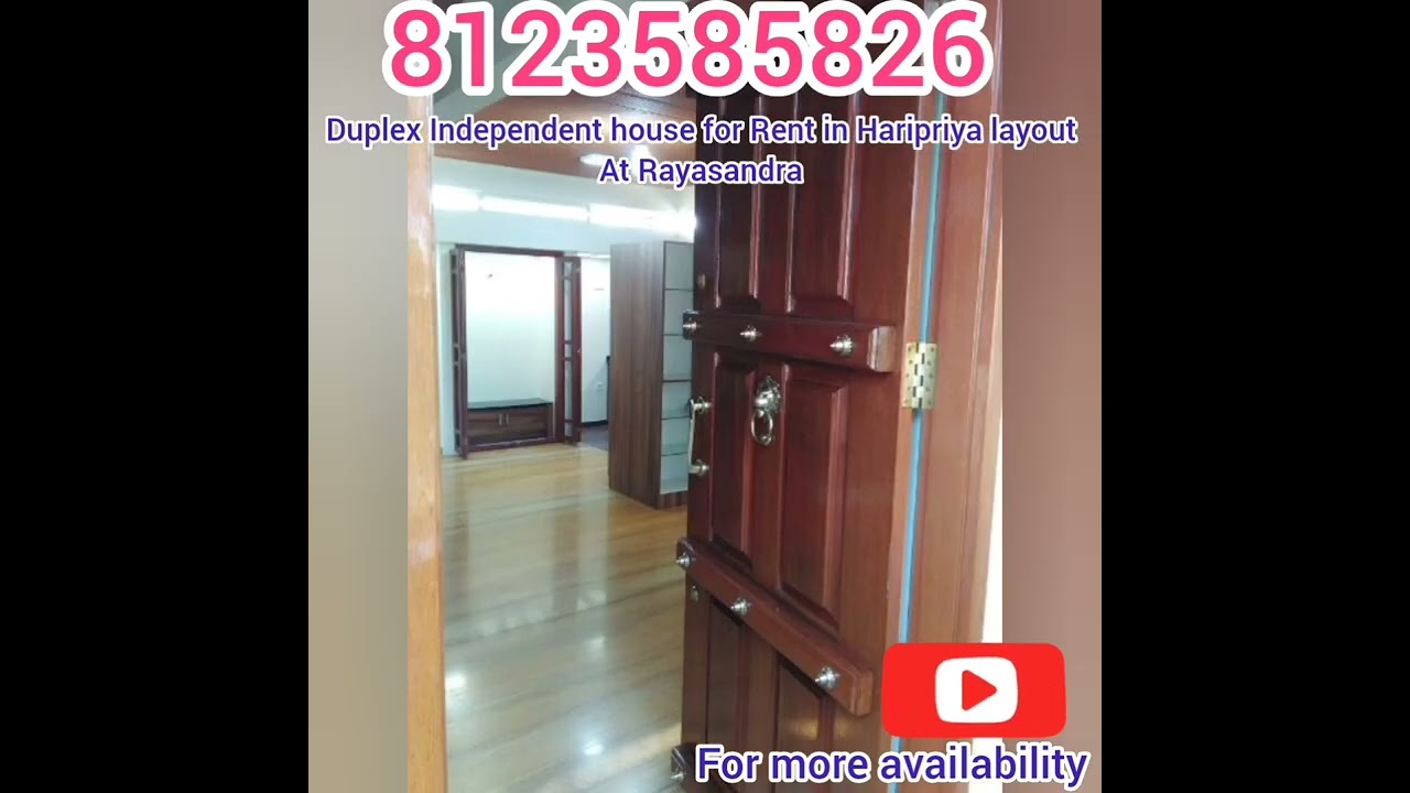 Duplex Independent House for Rent in Haripriya Layout at Rayasandra 8123585826 #property #home