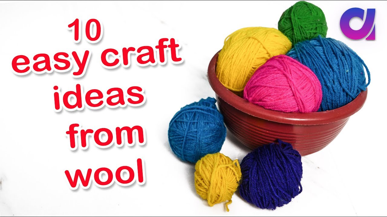 10 Easy wool craft ideas from best out of waste | Artkala