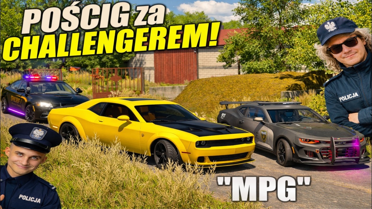 🔥JANINA & KOLIZ vs POŚCIG POLICYJNY😱 ZA CHALLENGEREM😨 PO KOLONI #MPG [#549] FS22 w/ Koliz