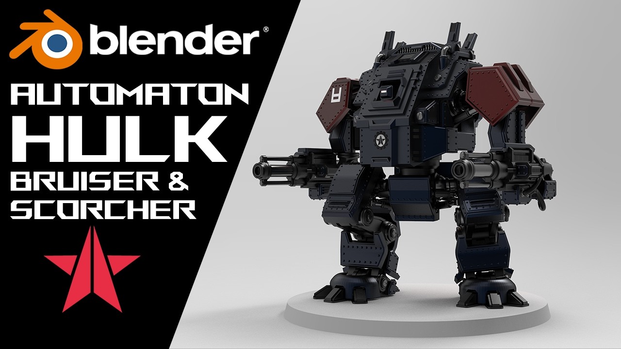 Automaton Hulk (Helldivers 2) | Blender 3D Modeling Time Lapse