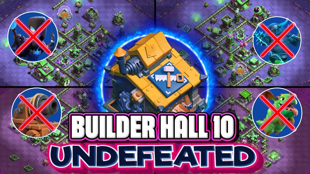 TOP-10 STRONG BUILDER HALL 10 WITH LINK + REPLAY || BH10 +6500 TROPHY BASE || BH10 BASE 2026