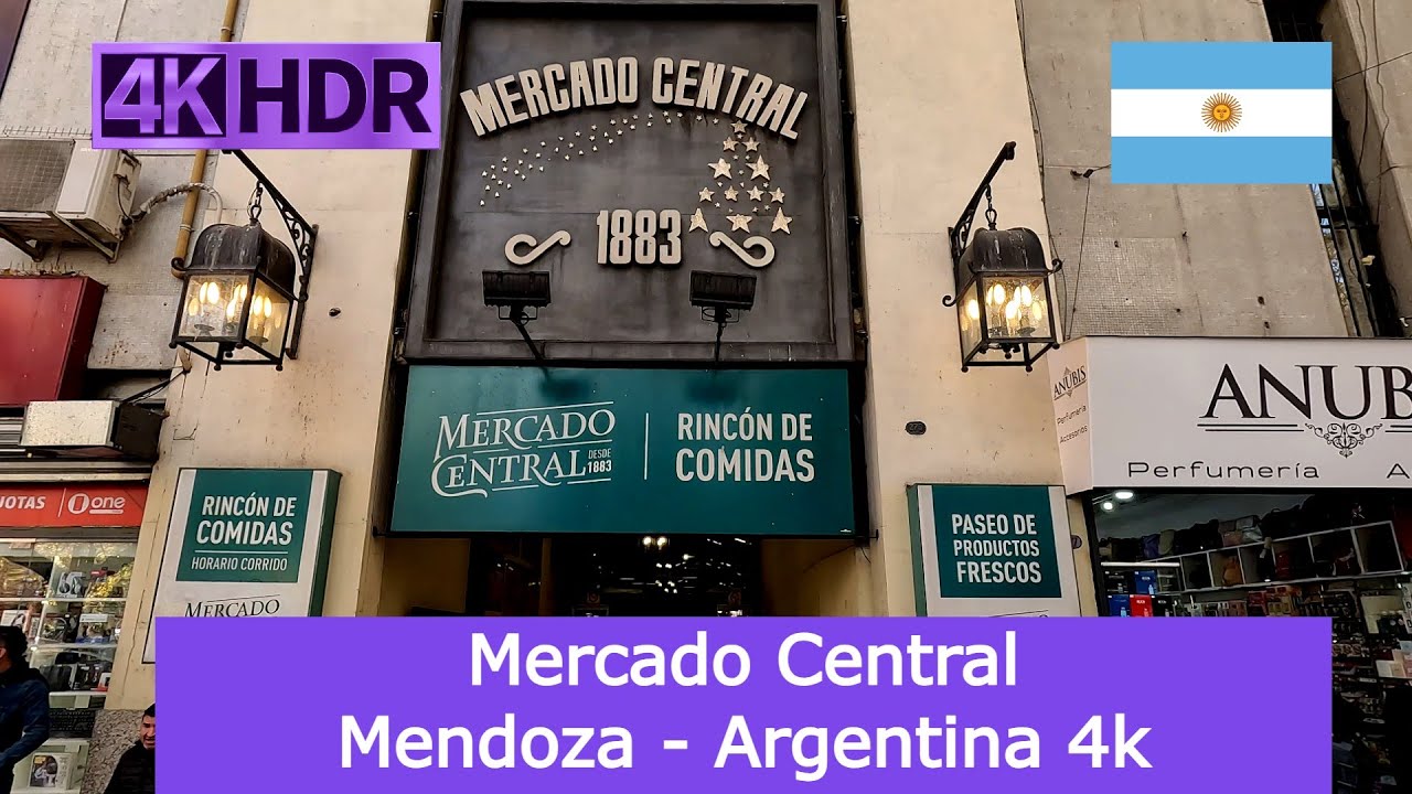 Mercado Central Mendoza Argentina 2023  Walking Tour PRECIOS DE TODO UN POCO 4K