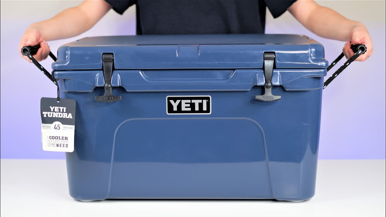 YETI NAVY TUNDRA 45 HARD COOLER Unboxing [4k60p] [HDR]