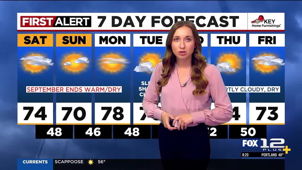FOX 12 Oregon weather forecast Saturday morning for Portland (9/28)