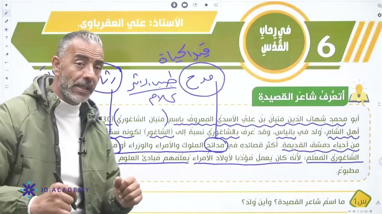 شرح قصيدة في فتح بيت المقدس  جيل 2008 - الاستاذ علي العقرباوي