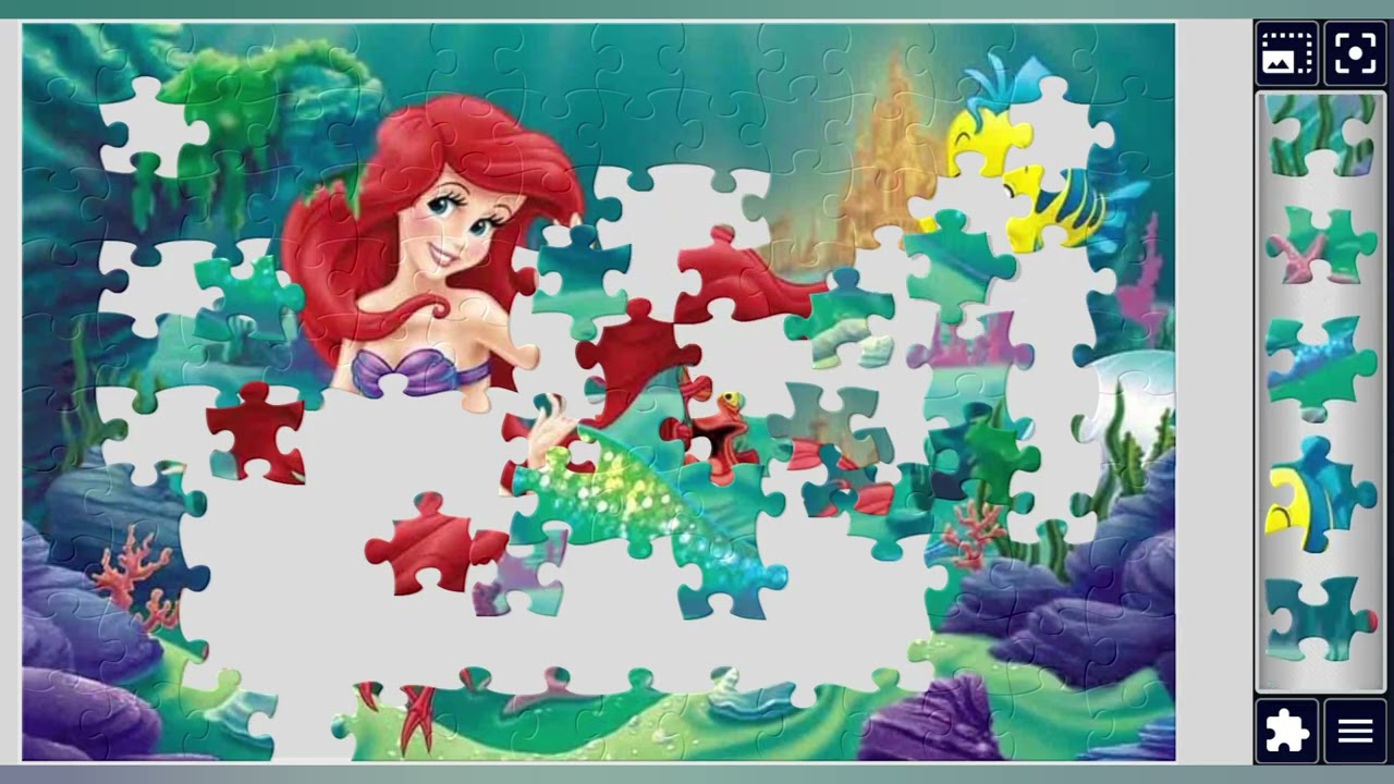 Undersea Adventure with Ariel,Flounder & Sebastian🧜‍♀️🌊🐚🦑🐬✨️🪄//jigsaw puzzles🧩//puzzles journey🧩🧩//