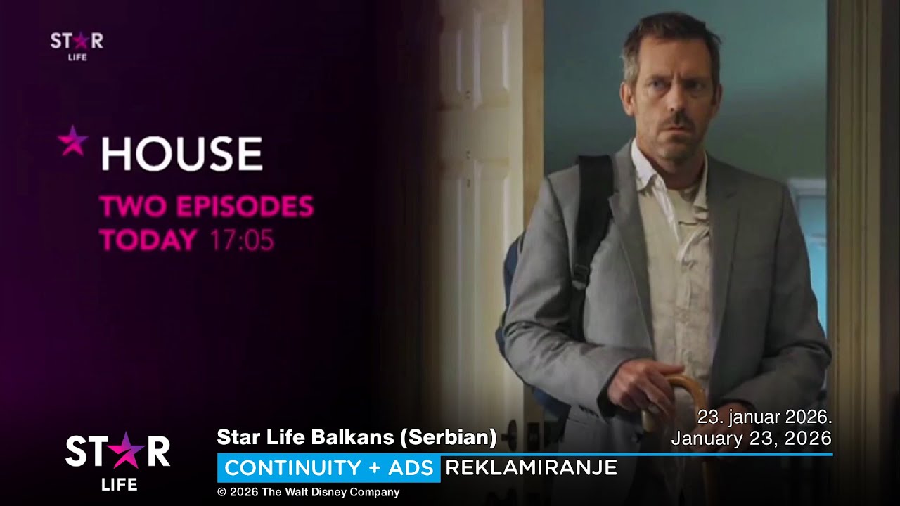 Star Life Balkans (Serbian) continuity + ads | January 23, 2026 • reklamiranje | 23. januar 2026.