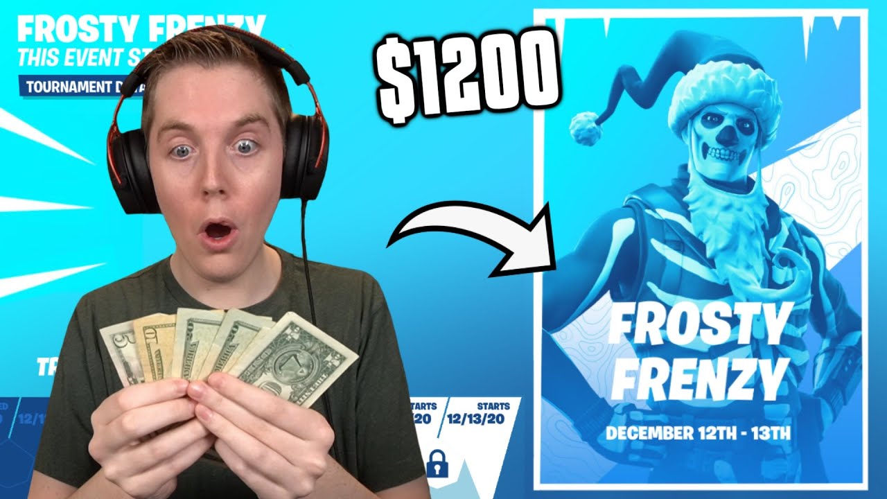 How I Won $400 In Frosty Frenzy! - My First Fortnite Earnings!
