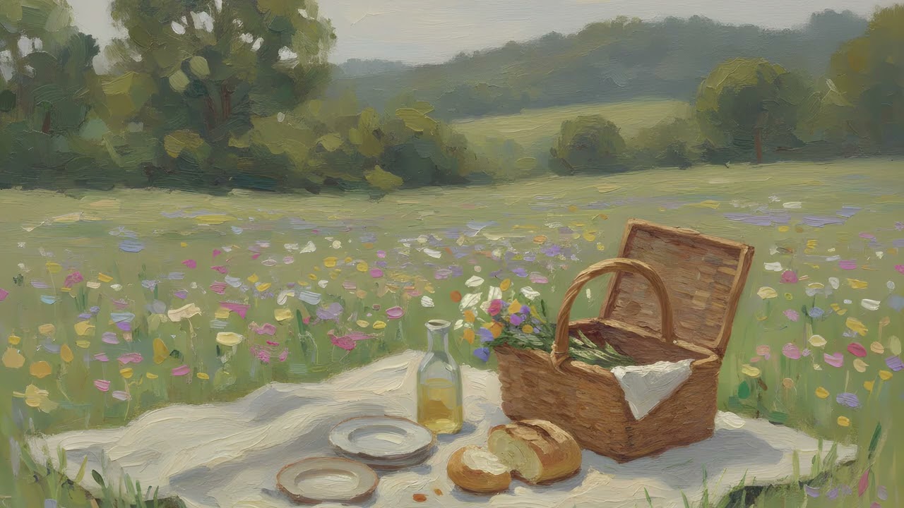 Cottagecore TV Art UHD Silent Screensaver Countryside Wallpaper 2 Hours Oil Painting Background