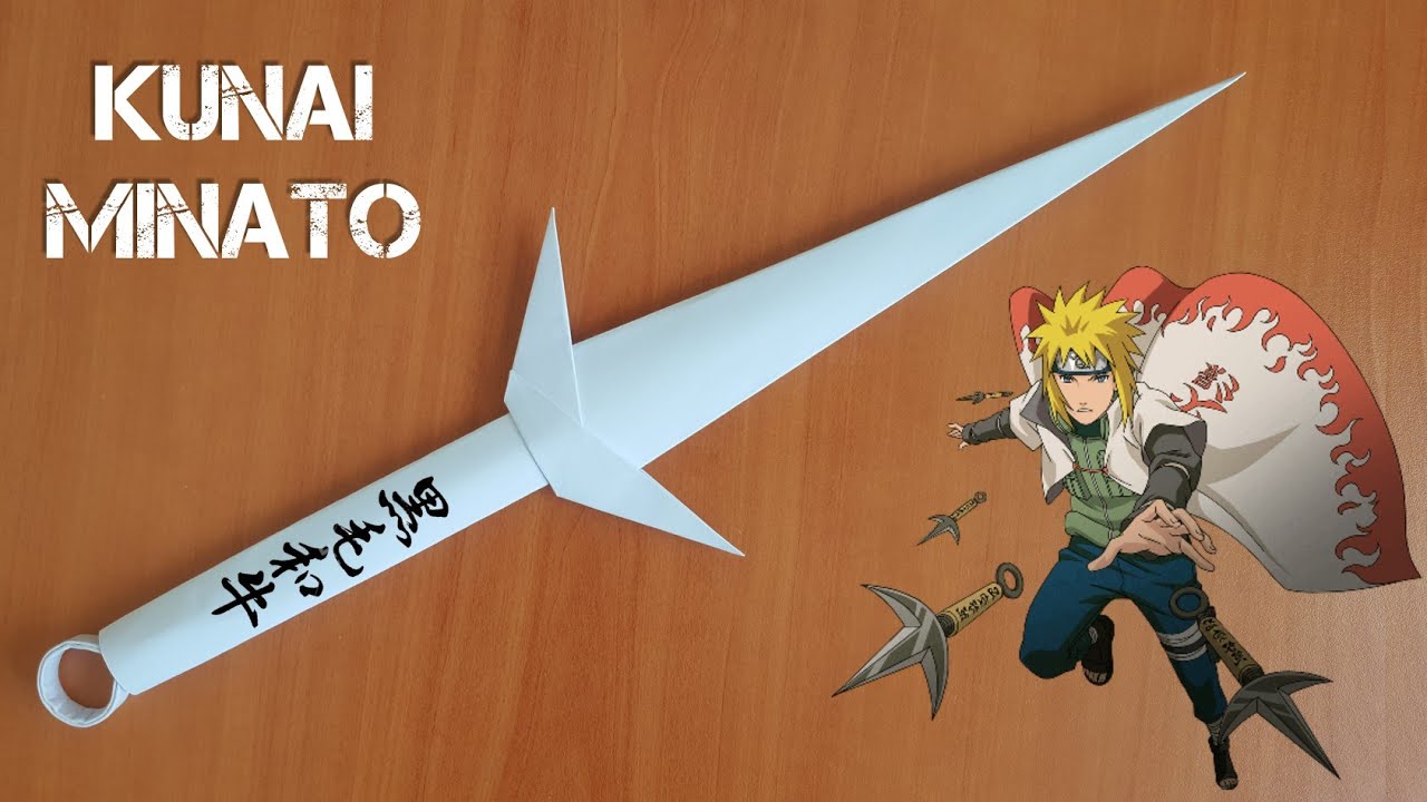 ORİGAMİ MİNATO KUNAİ YAPIMI  ( How To Make a Paper Kunai )