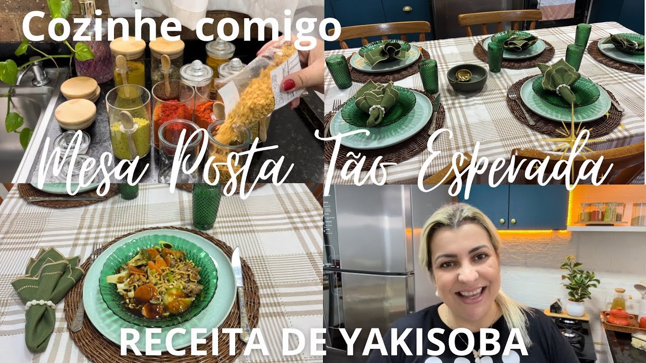 LOUÇA NOVA / COZINHE COMIGO / ESTAVA ANSIOSA PARA VER O RESULTADO DESSA MESA POSTA RECEITA YAKISOBA 