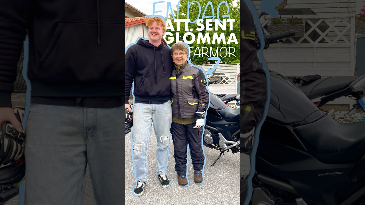 Farmor får åka motorcykel👵🏻🏍️