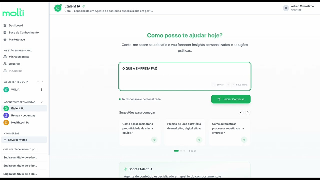 Molti IA Tech: criando agentes aut&ocirc;nomos e inteligentes na pr&aacute;tica