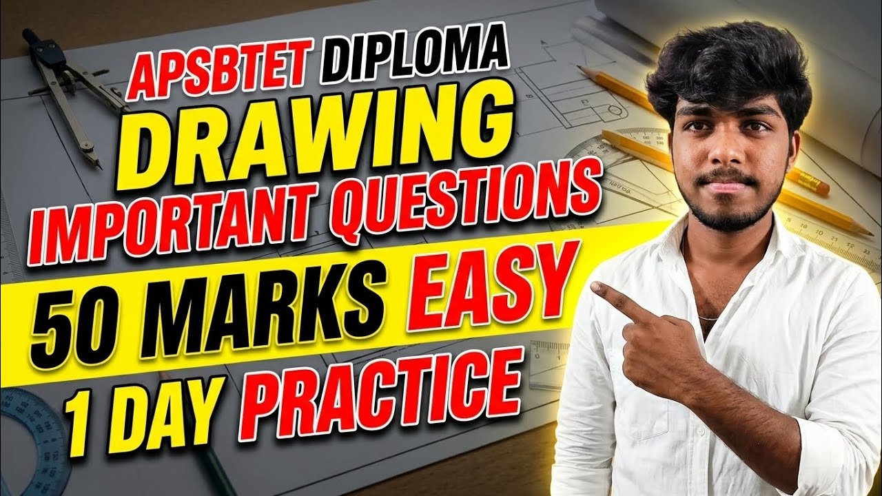 APSBTET Diploma C23 Engineering Drawing Important Questions 2026 | How to Pass Drawing