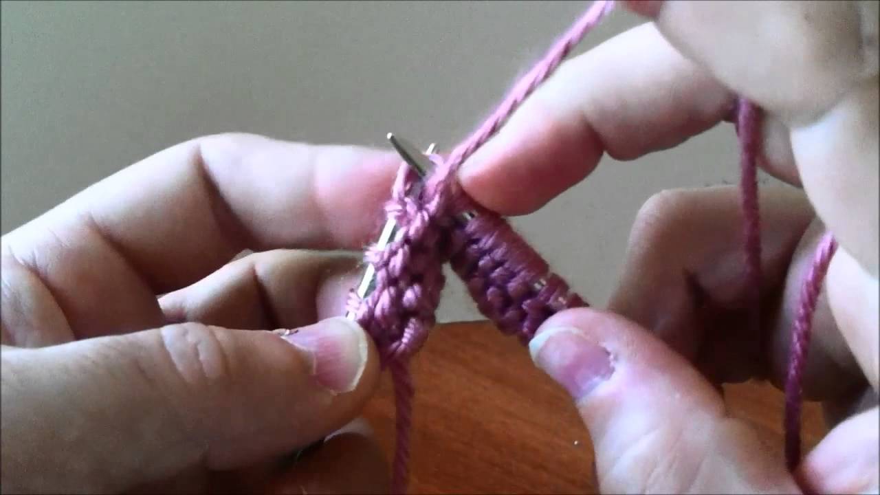 Make One Right Purl (M1RP or M1R Purl)  Continental