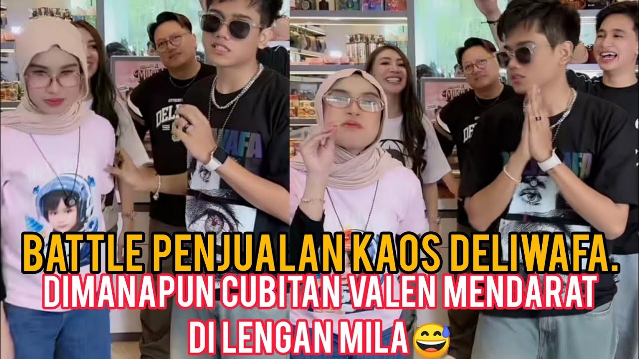 SERUU!! MILEN BATTLE PENJUALAN KAOS DELIWAFA. VALEN GAK MAU KALAH KARENA HARGA DIRI COWOK TINGGI 😅