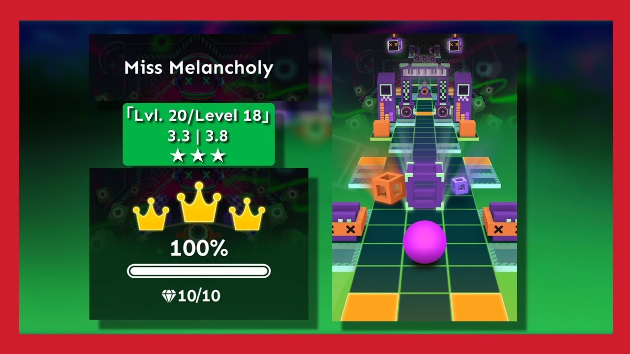Rolling Sky Remake - Miss Melancholy ★★★ | Lvl. 20/Level 18 | Derrdog