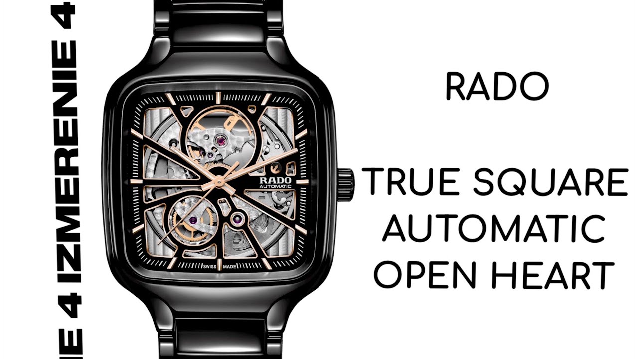 Обзор  4 Измерение RADO TRUE SQUARE AUTOMATIC OPEN HEART R27086162