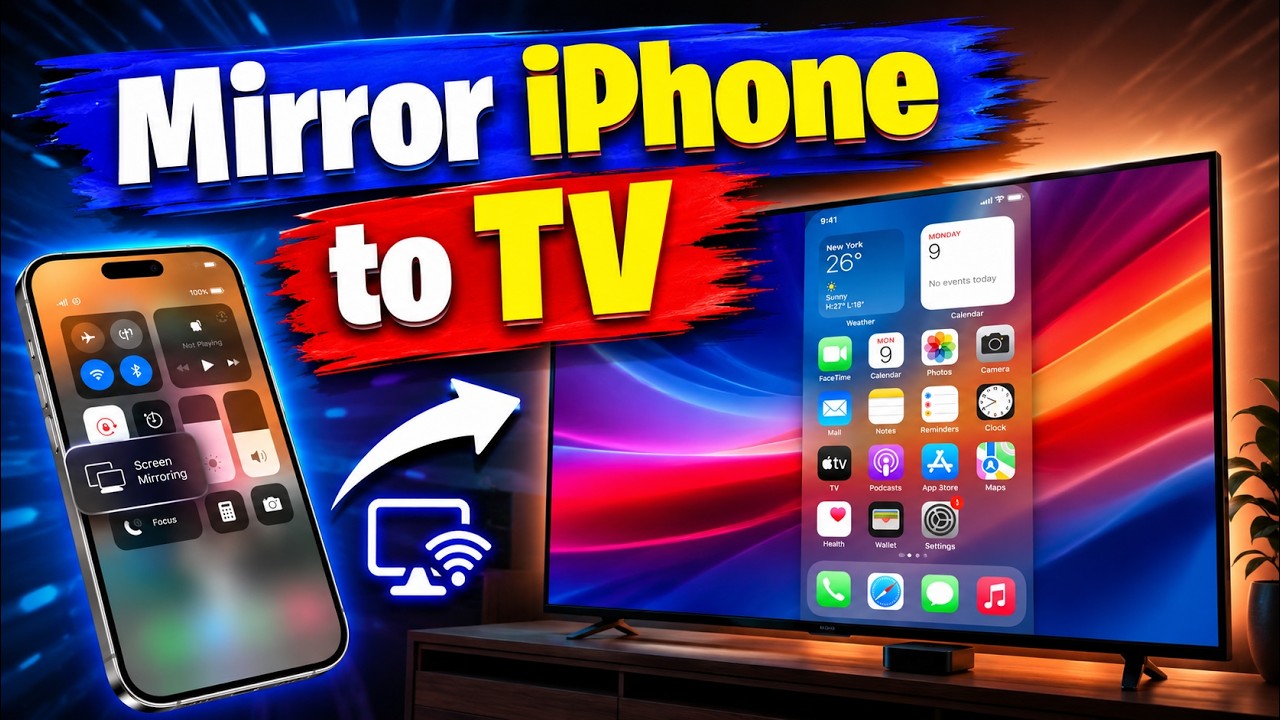How to Mirror iPhone to TV & PC  📱 No Lag Screen Mirroring Guide