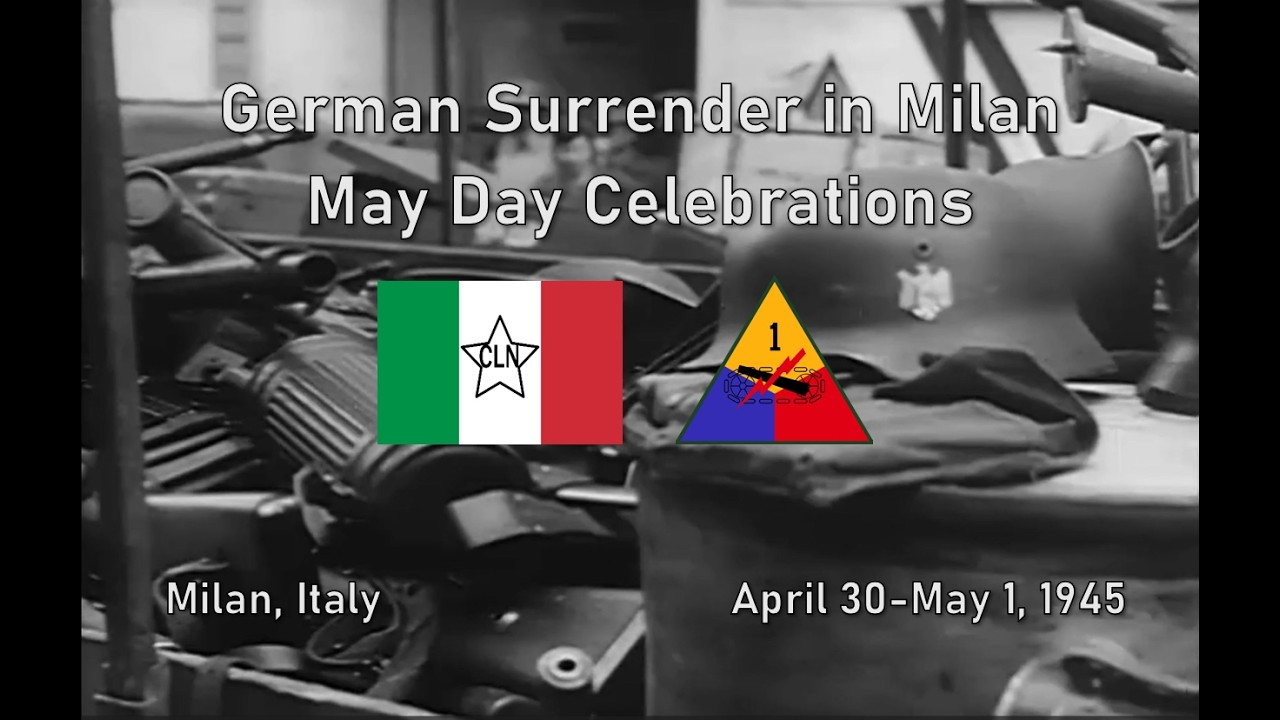 German Surrender and May Day Celebrations in Milan, Italy; April 30-May 1, 1945