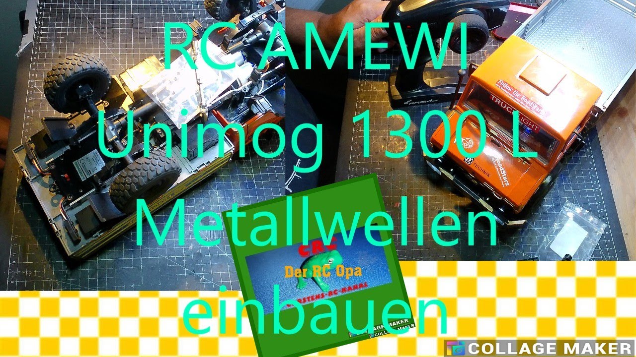 RC Amewi Unimog Metallantriebswellen einbauen