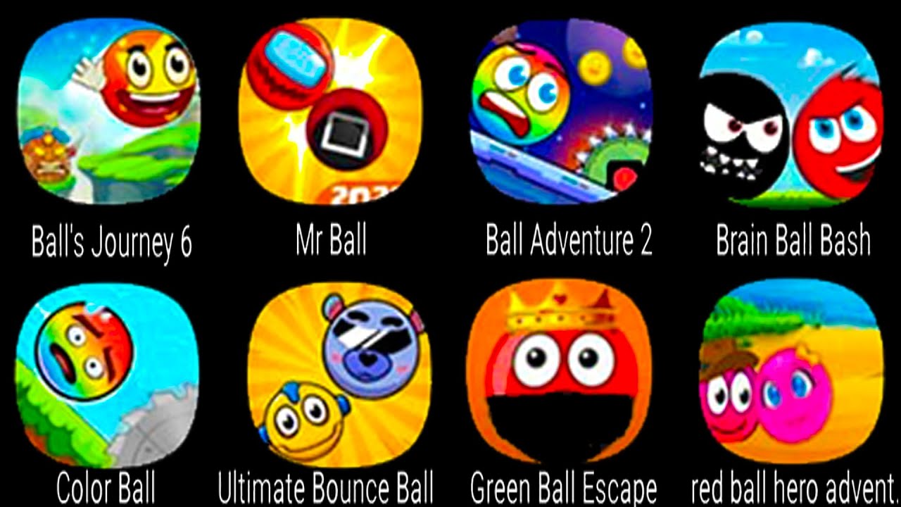 Balls Journey, MrBall, Ball Adventure, Brain Ball Bash, Color Ball, Utimade Bounce Ball, Green Ball