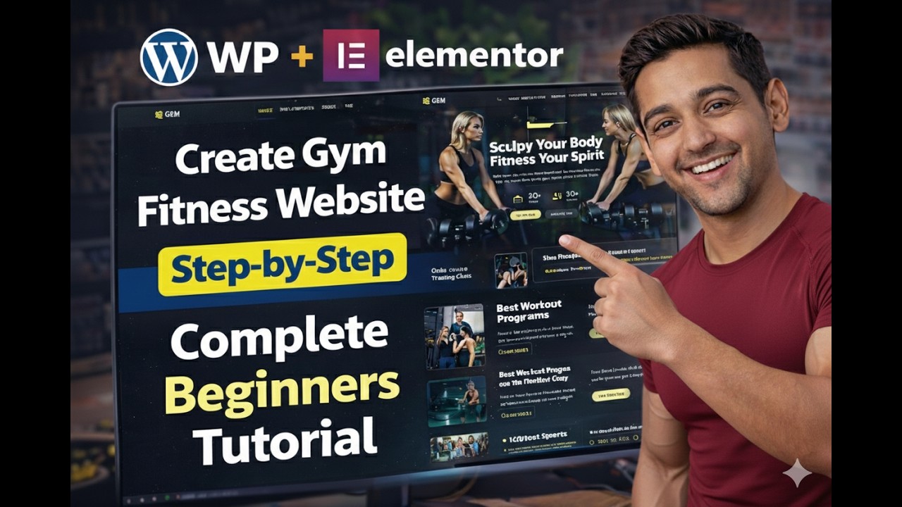 Create a Gym Fitness Website Using FREE Theme & FREE Plugins | WordPress Elementor Tutorial 2026