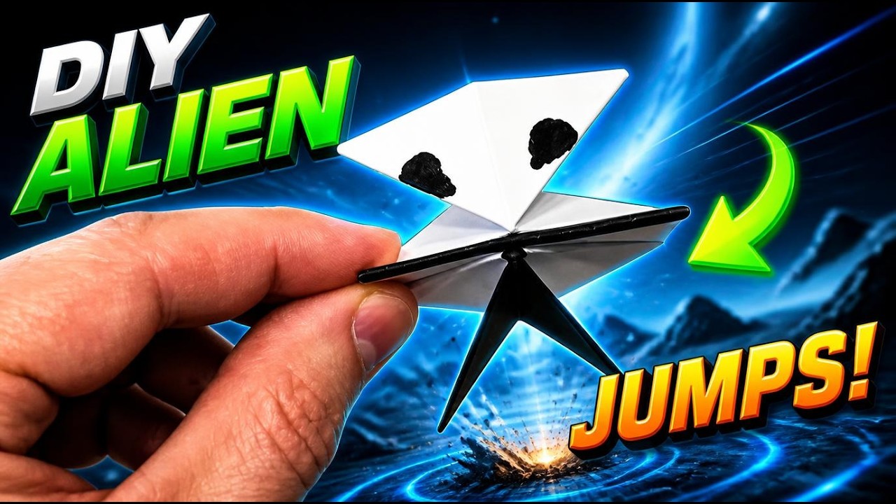 Origami alien | How to make a paper alien who jumps - Easy Origami Step by Step