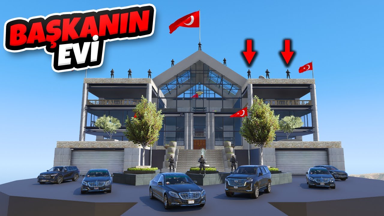 🏰 Recep Abi ile Başkanın Evini Gezip Arabalarını Kullanıyoruz 🏰 GTA 5