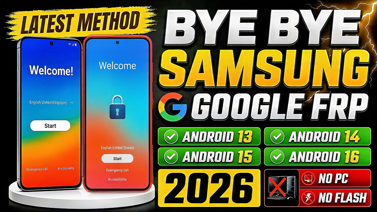 🔥 BYE BYE GOOGLE FRP! 🔥 All Samsung FRP Bypass 2026 | Android 13&ndash;16 | NO PC | NEW Method