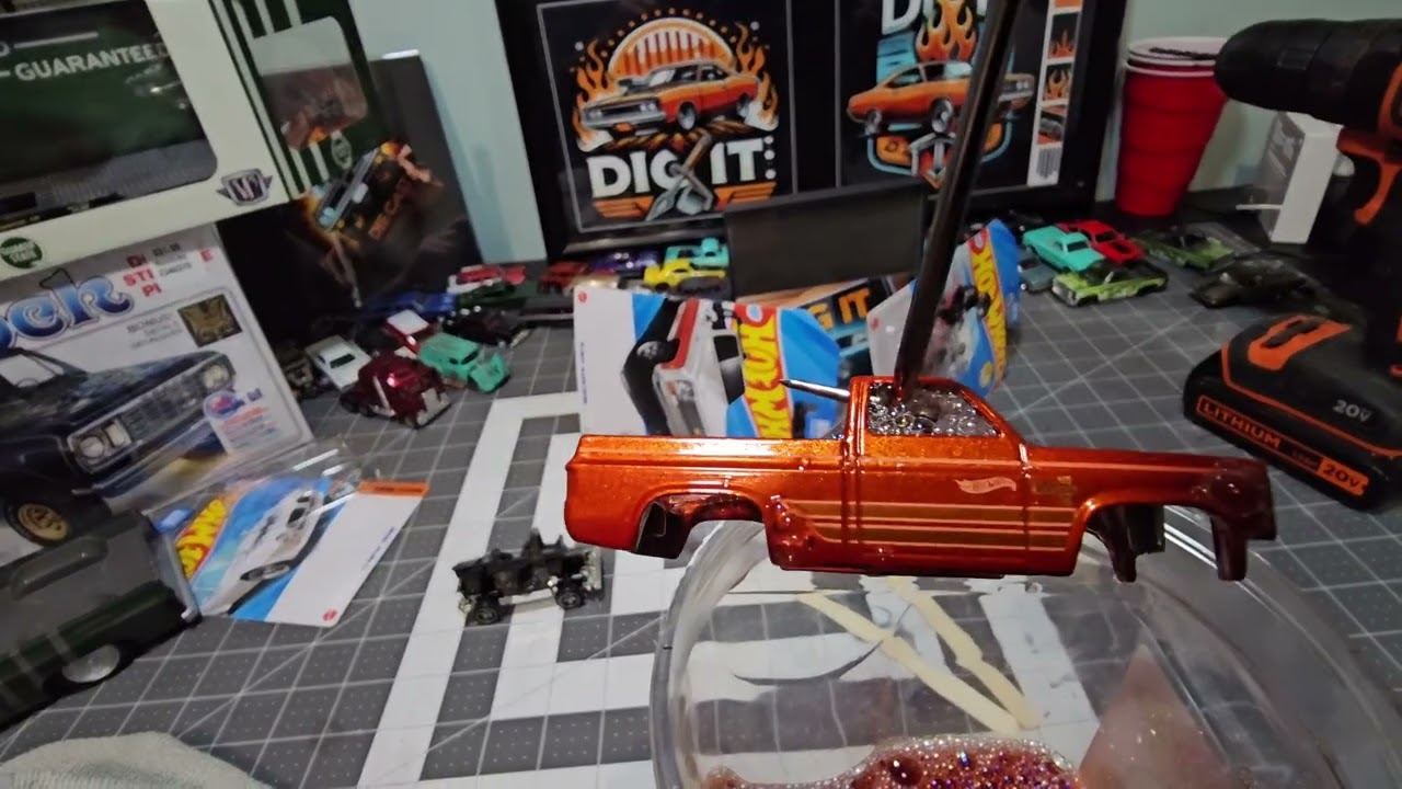 RIT dye and wheel swap on several different Hot Wheels 