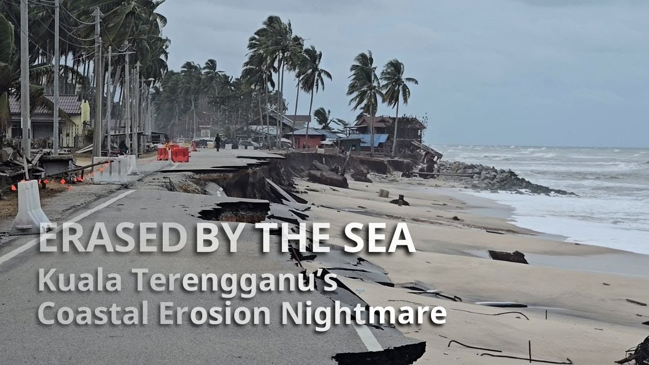 Villagers helpless as the sea devours their roads and homes